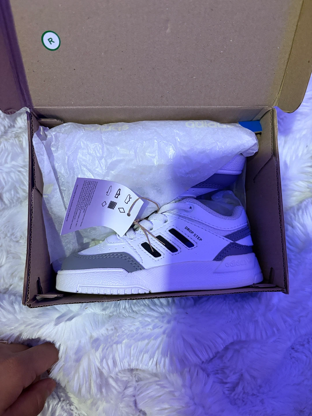 Adidas Drop Step Low I Toddler Shoes Size 10K White/Grey - photo 2