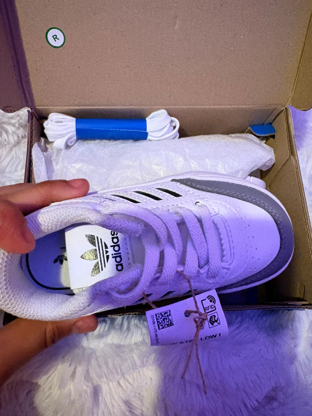 Adidas Drop Step Low I Toddler Shoes Size 10K White/Grey - photo 4