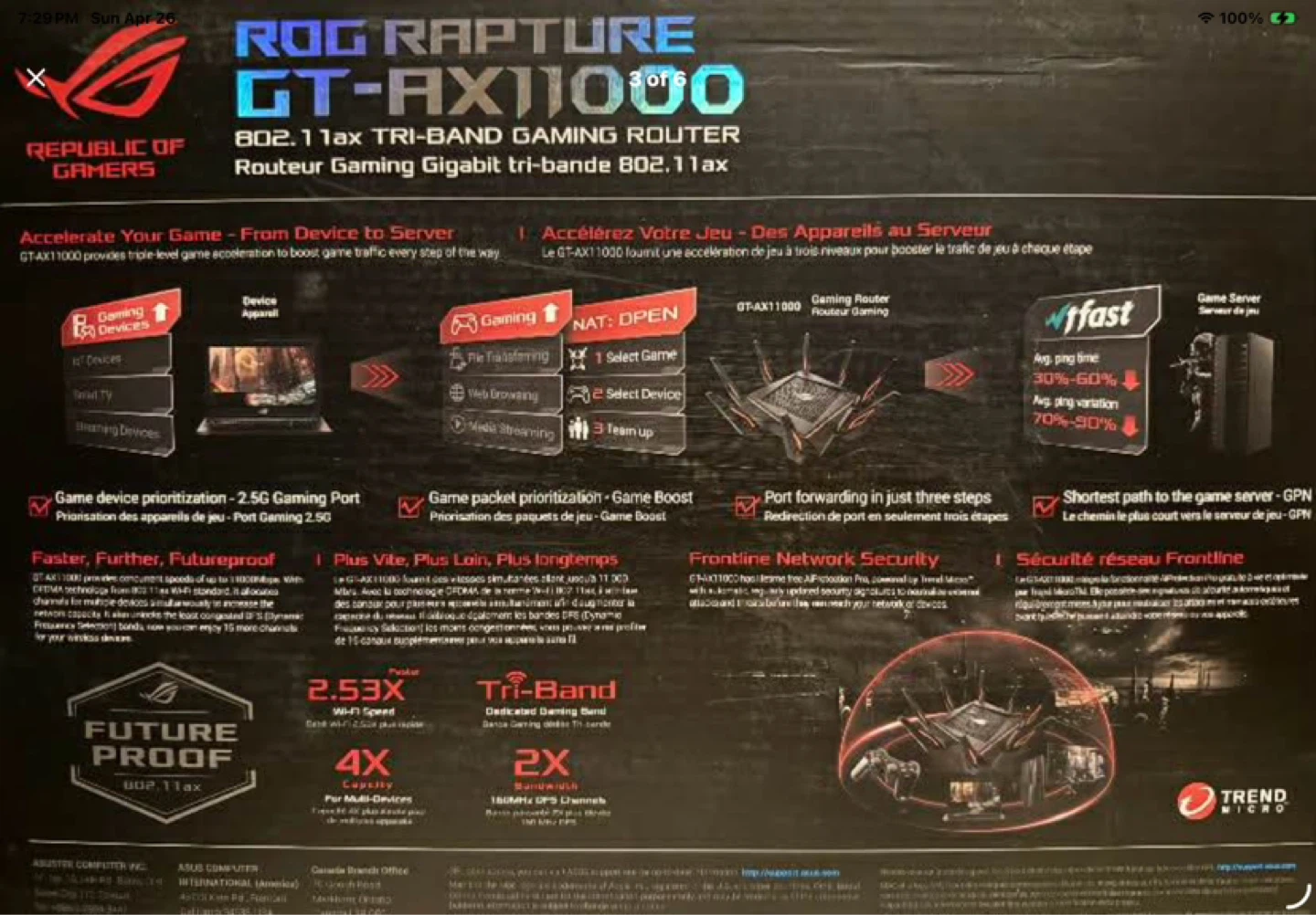 ASUS ROG Rapture GT-AX11000 Tri-Band Gaming Router - photo 3