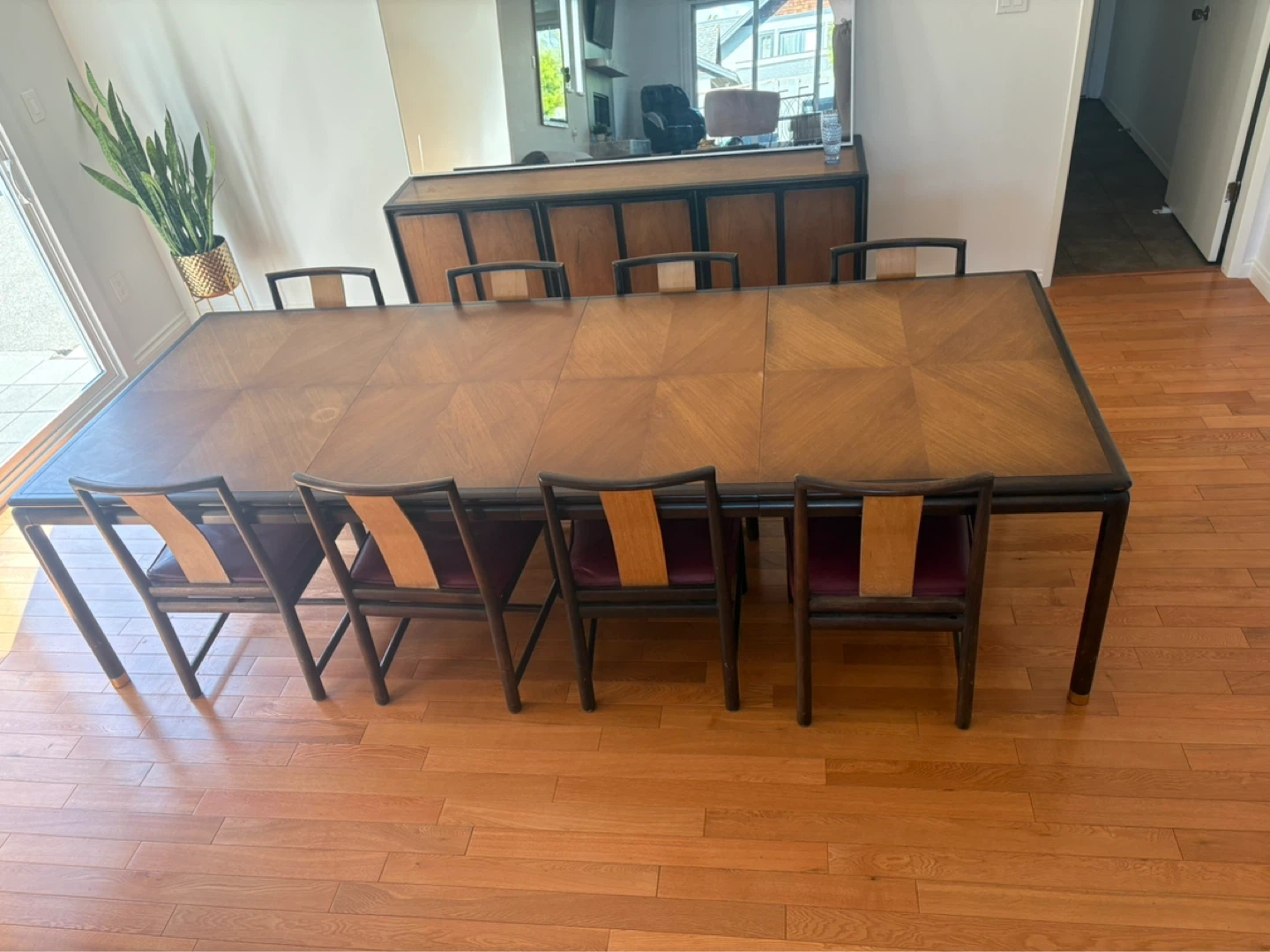 Dining Table and Chairs Set with matching Buffet table