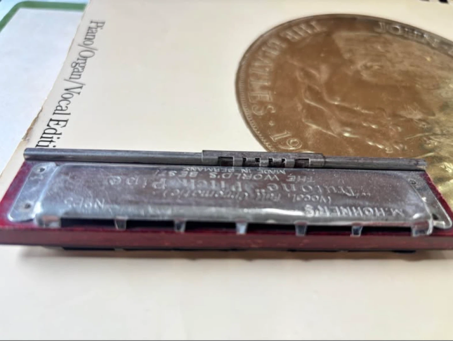 M. Hohner's "TruTone-Pitch Pipe" Chromatic Harmonica - photo 2