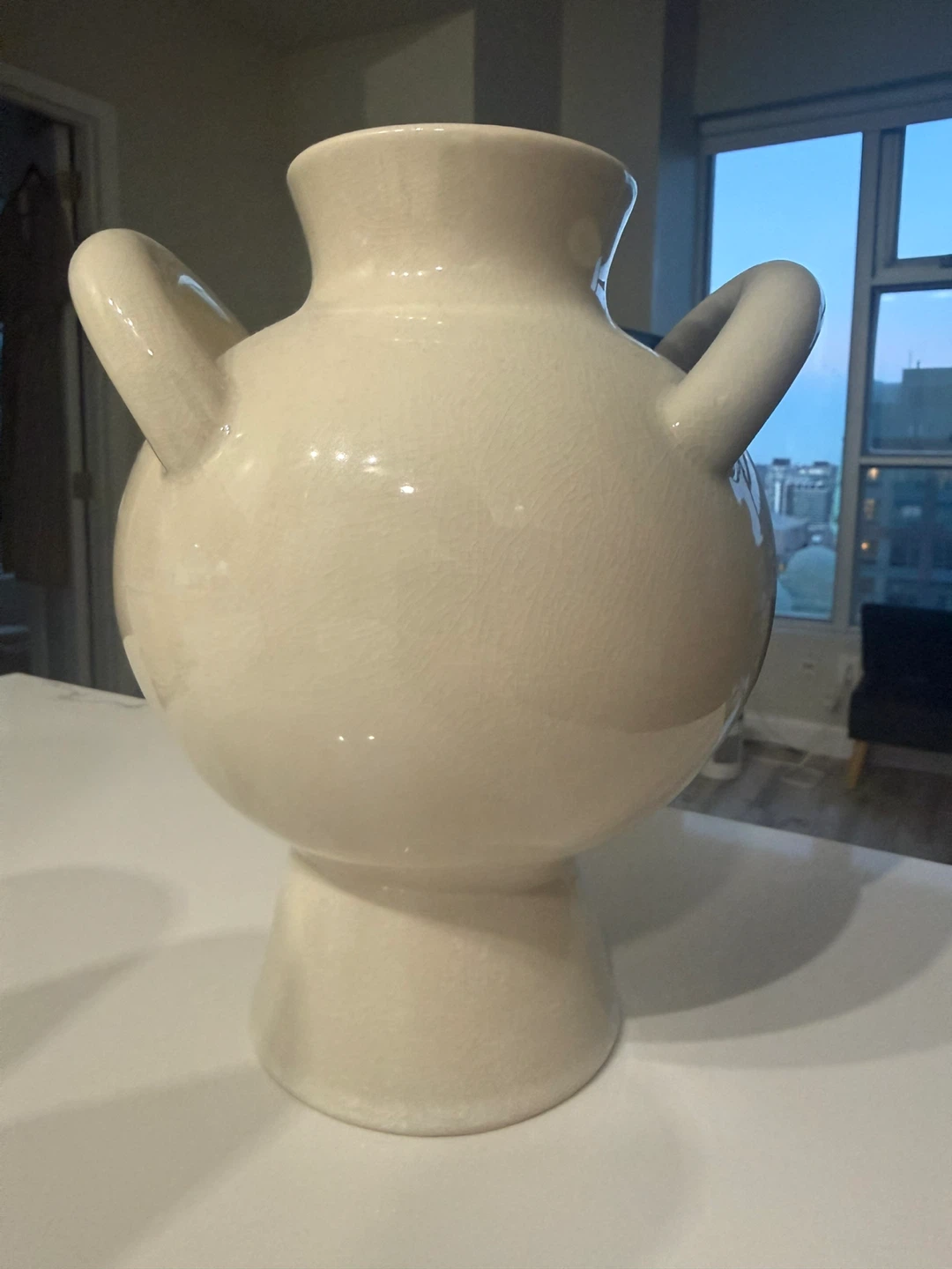 Ceramic Vase with Abstract Face Design - photo 2