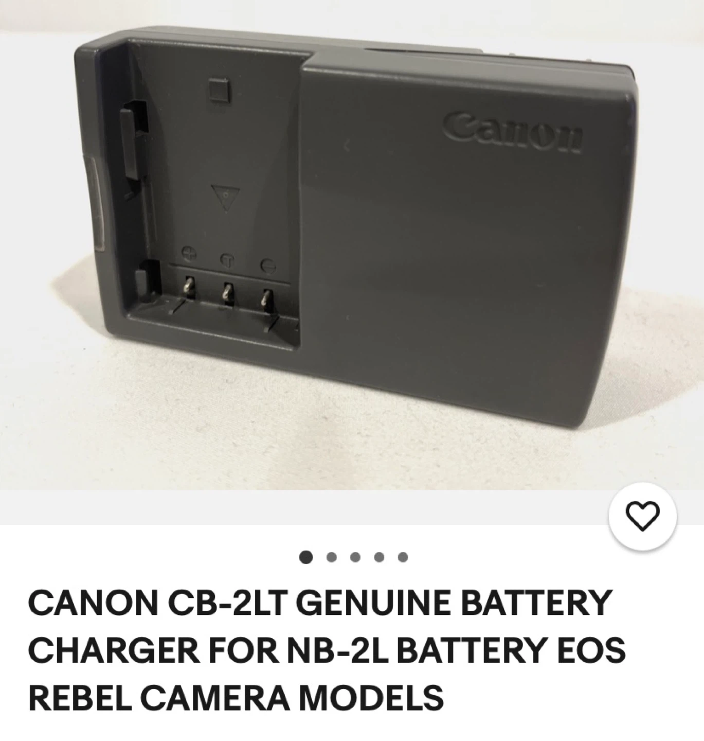 Canon CB-2LT Battery Charger for NB-2L Battery