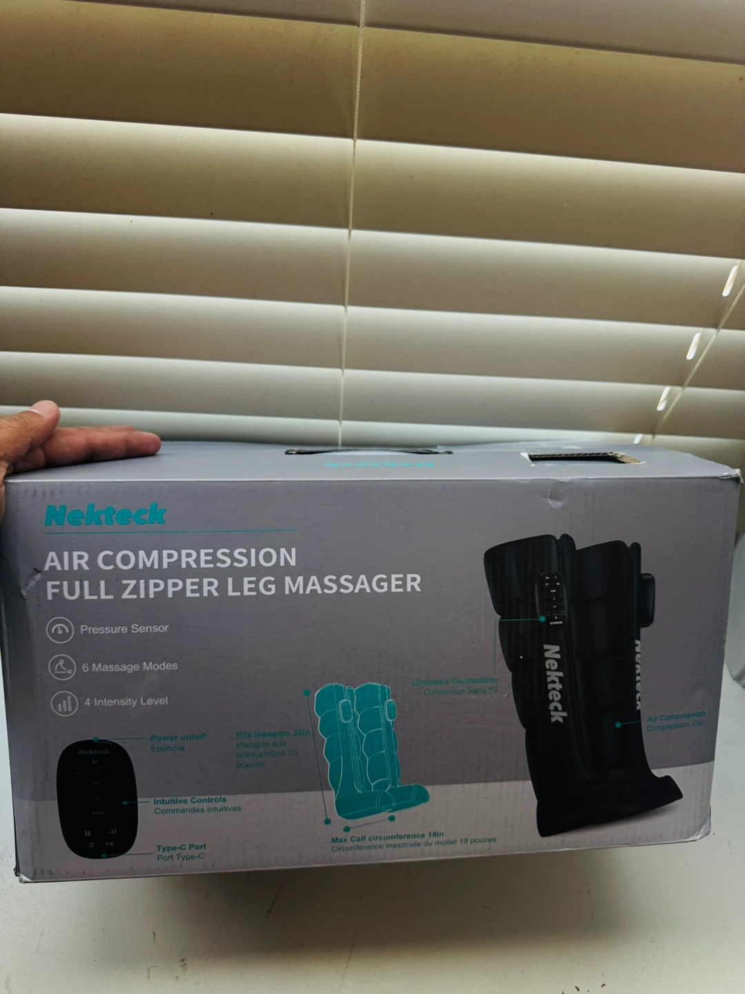Nekteck Air Compression Full Zipper Leg Massager