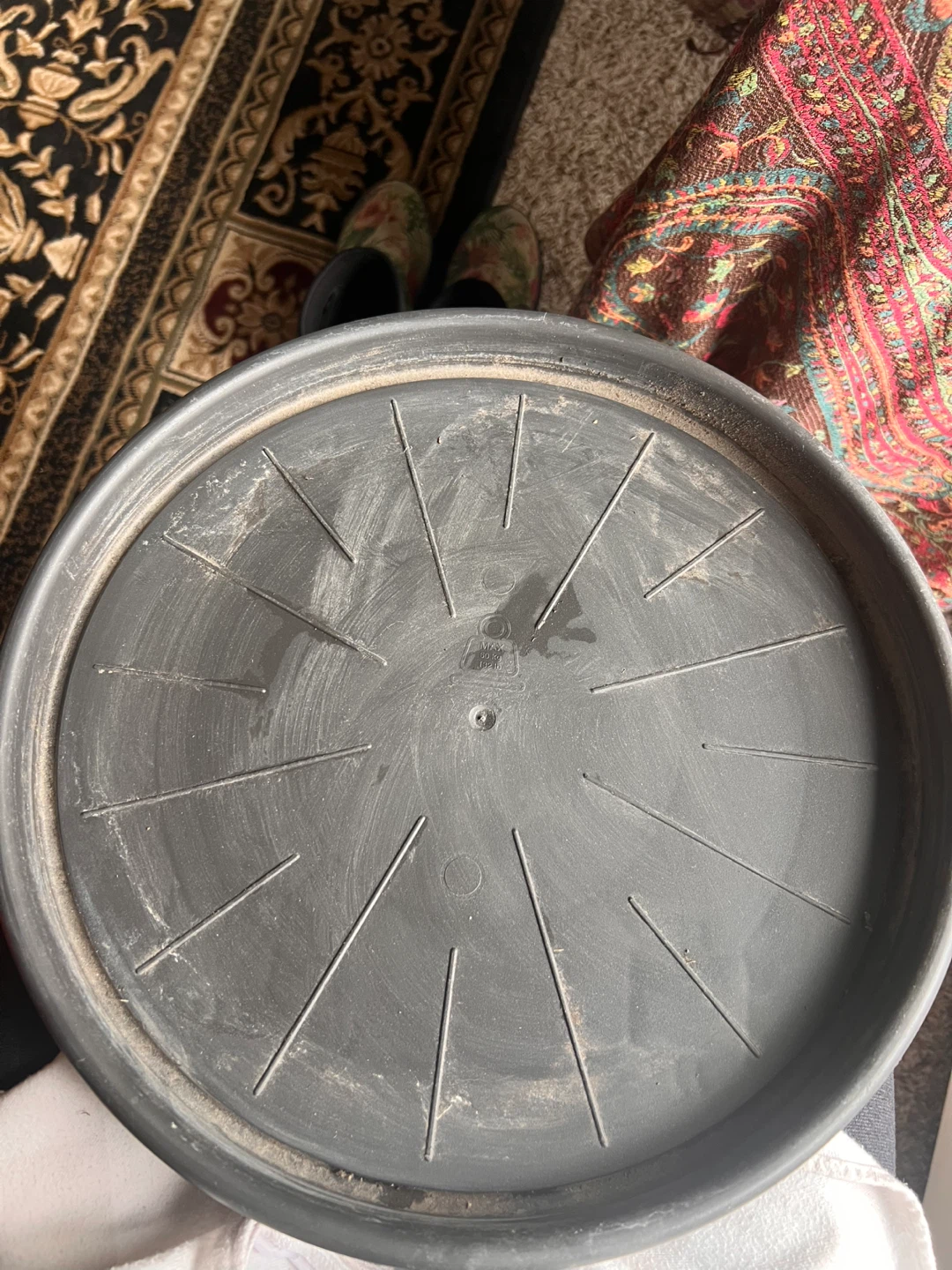 Arte Vasi 35cm Round Plant Saucer - Anthracite