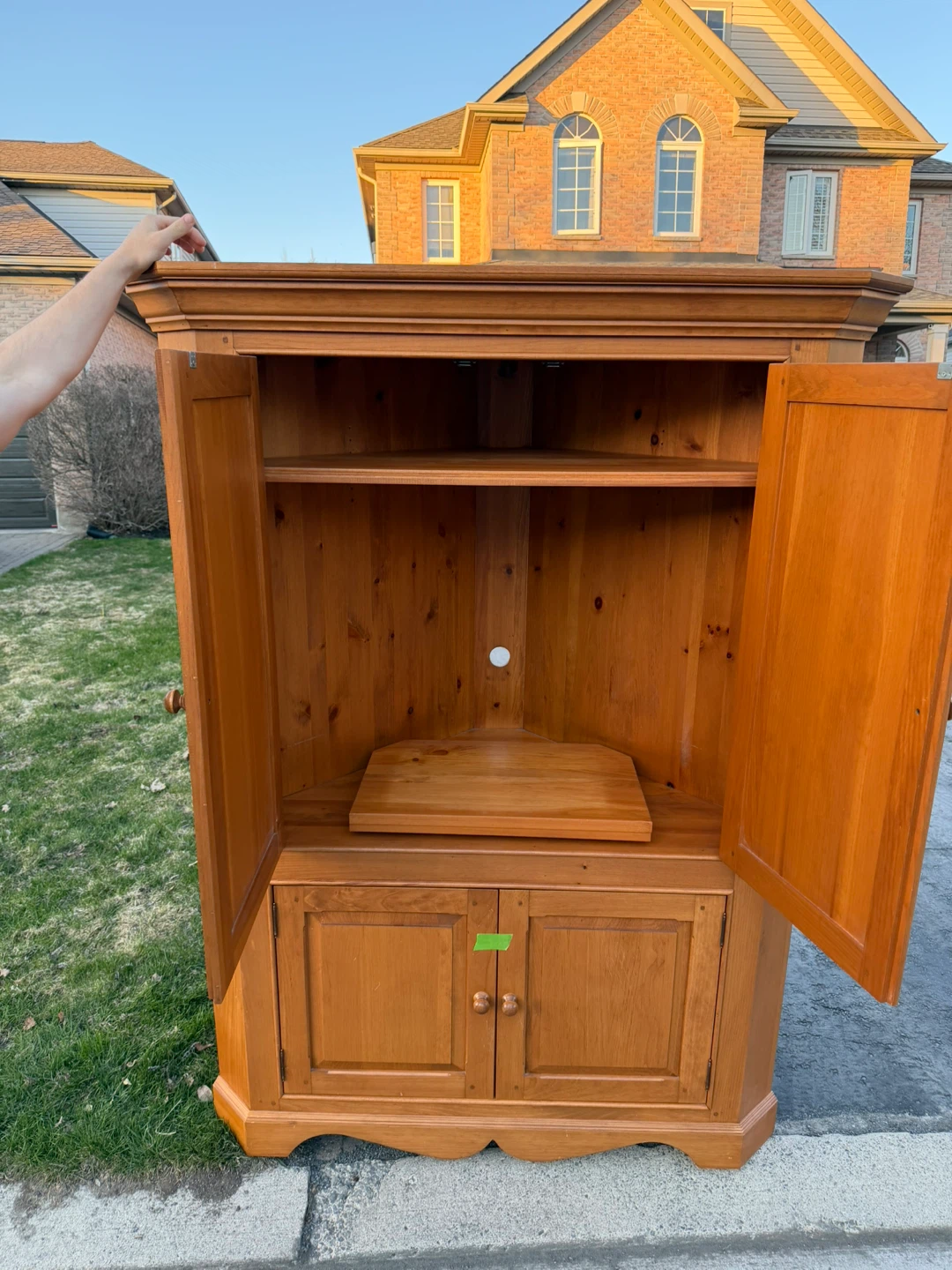 Solid Wood Corner Cabinet - teak wood - photo 4