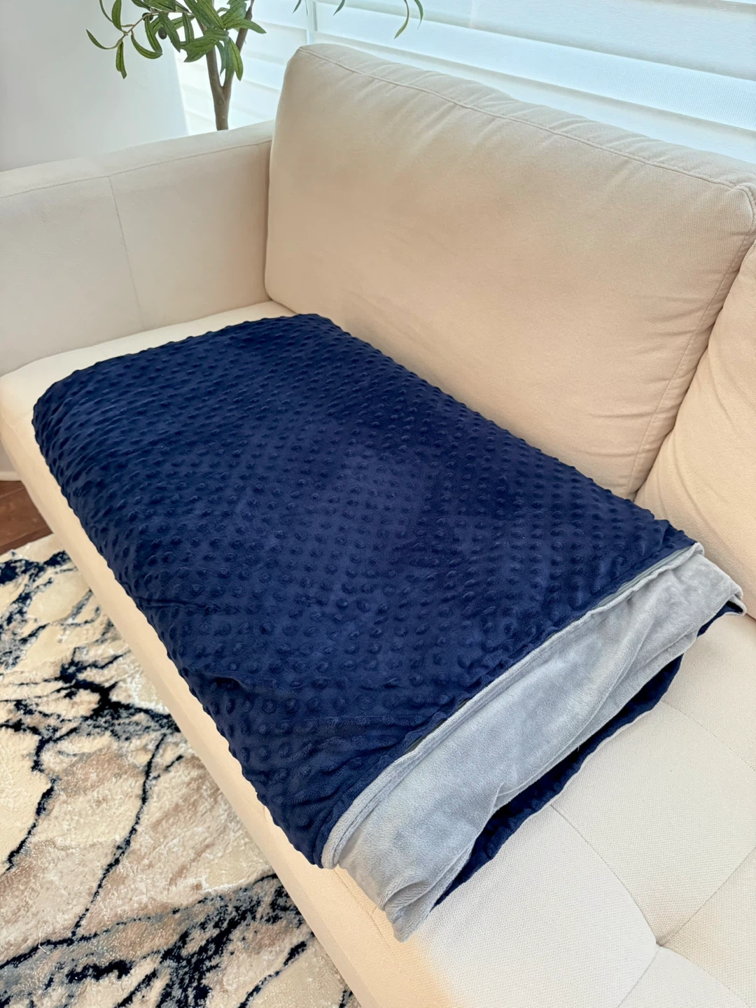 Weighted Blanket (17lbs) + Duvet Cover (60x80)