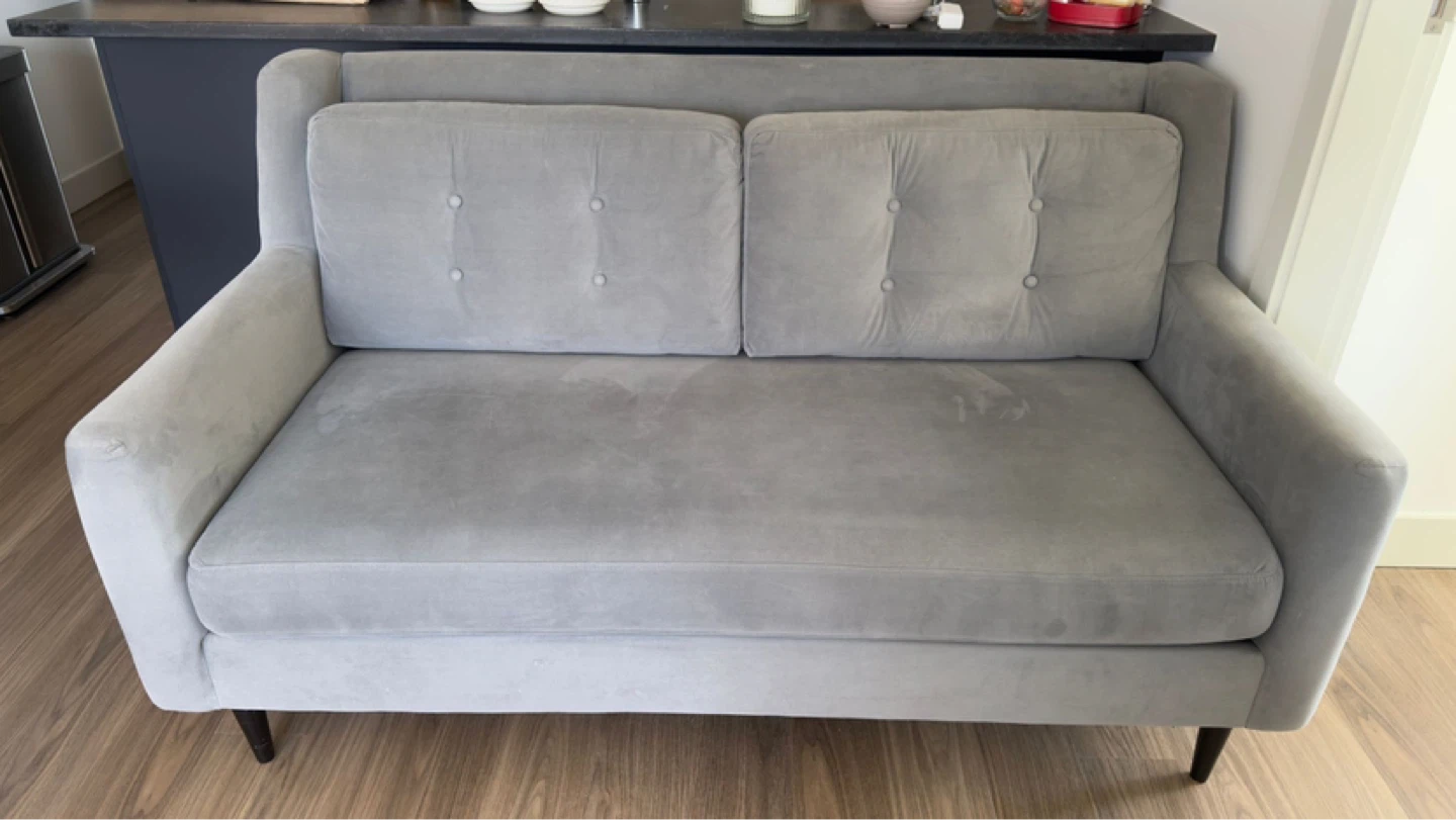 Grey Loveseat Sofa - photo 3