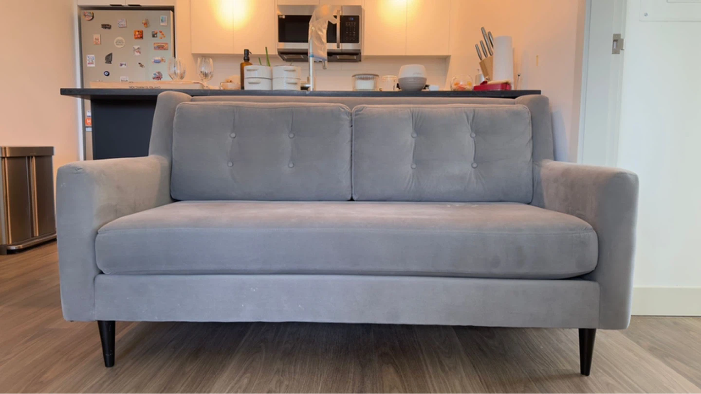 Grey Loveseat Sofa - photo 2