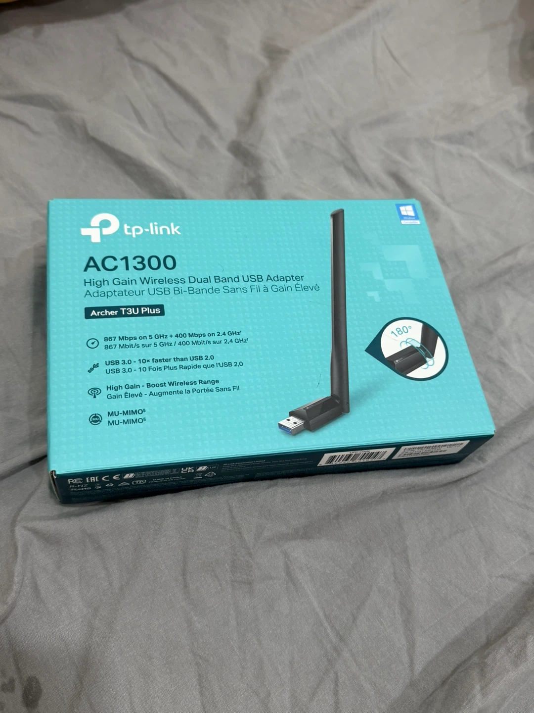 TP-Link AC1300 Archer T3U Plus High Gain Wireless USB Adapter