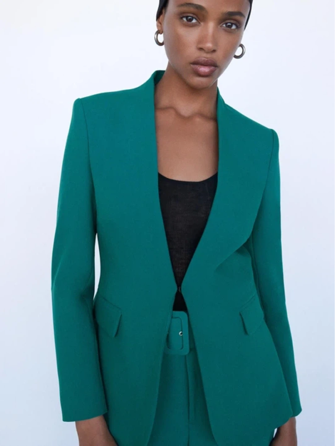 ZARA Collarless Suit Size S - photo 2