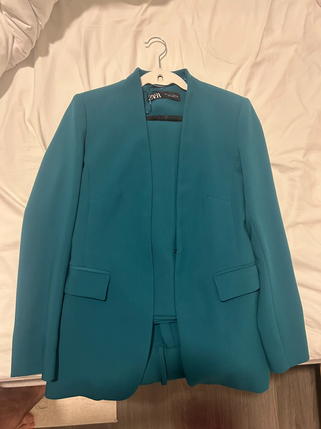 ZARA Collarless Suit Size S - photo 3