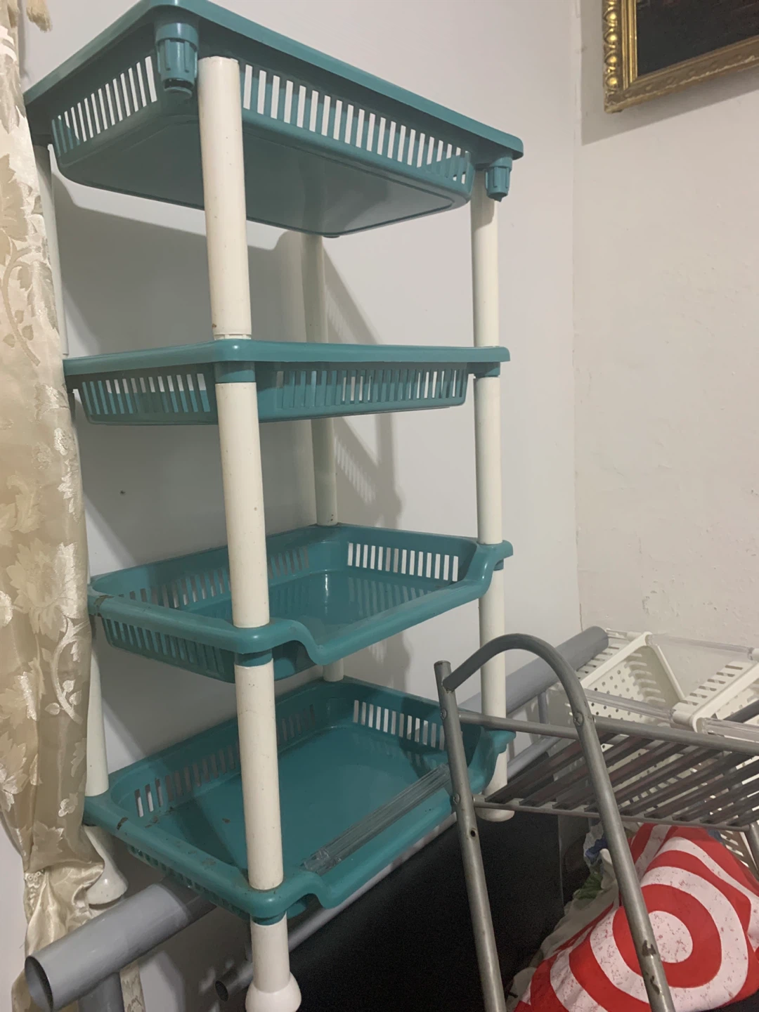 4-Tier Plastic Storage Shelf Unit