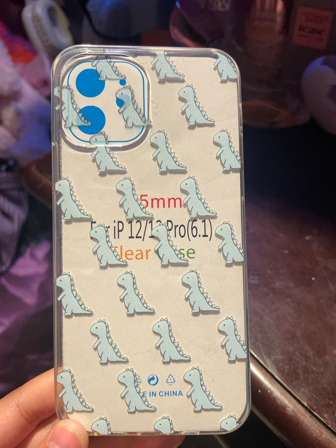Clear Dinosaur iPhone 12/12 Pro (6.1") Case