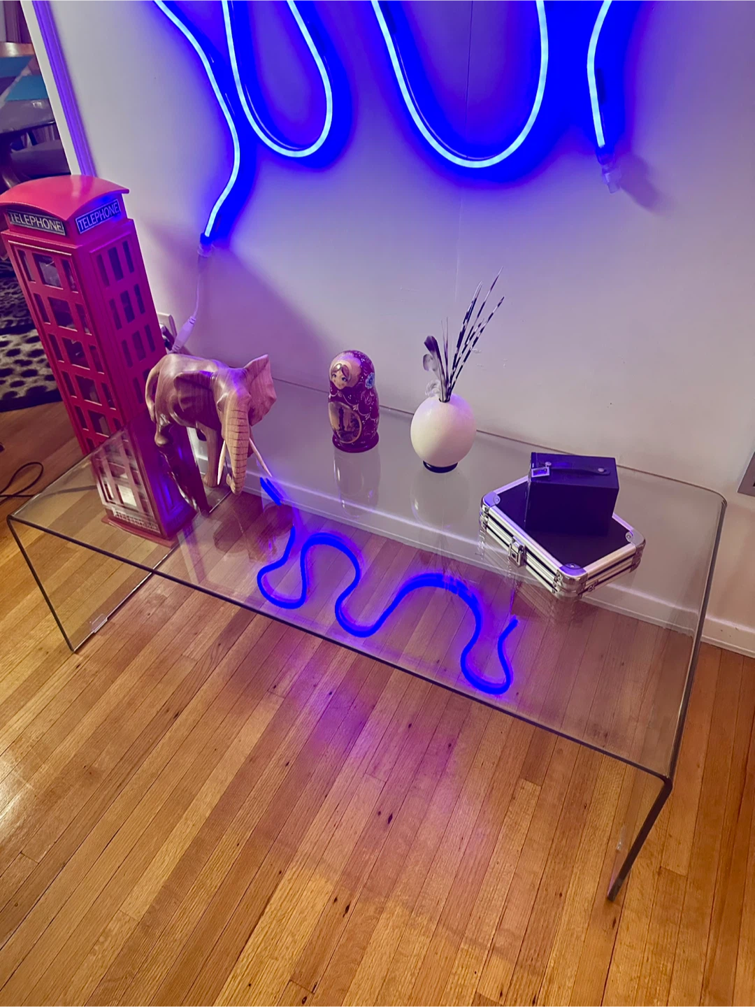 Curved Glass Coffee Table - photo 5