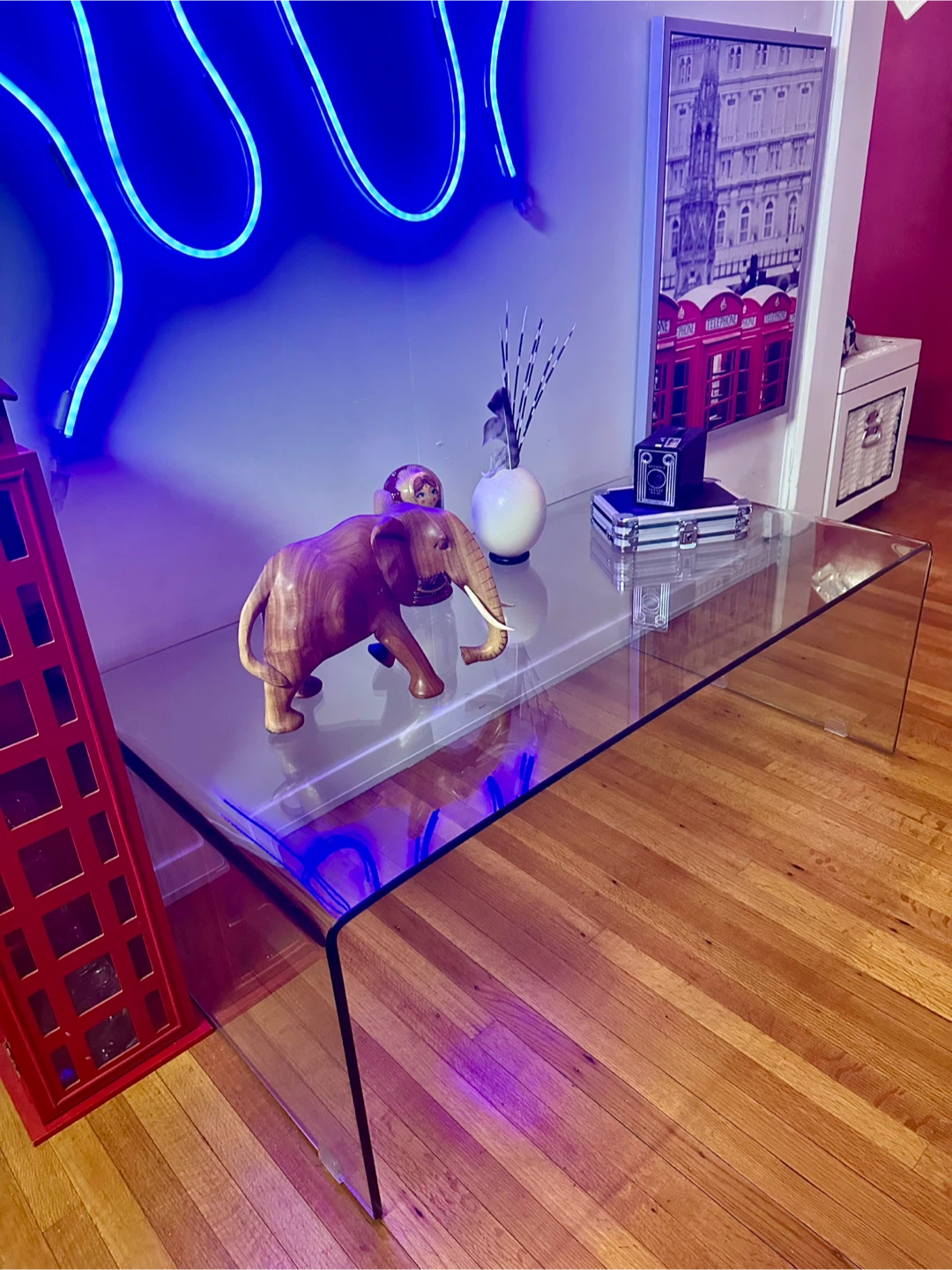 Curved Glass Coffee Table - photo 4
