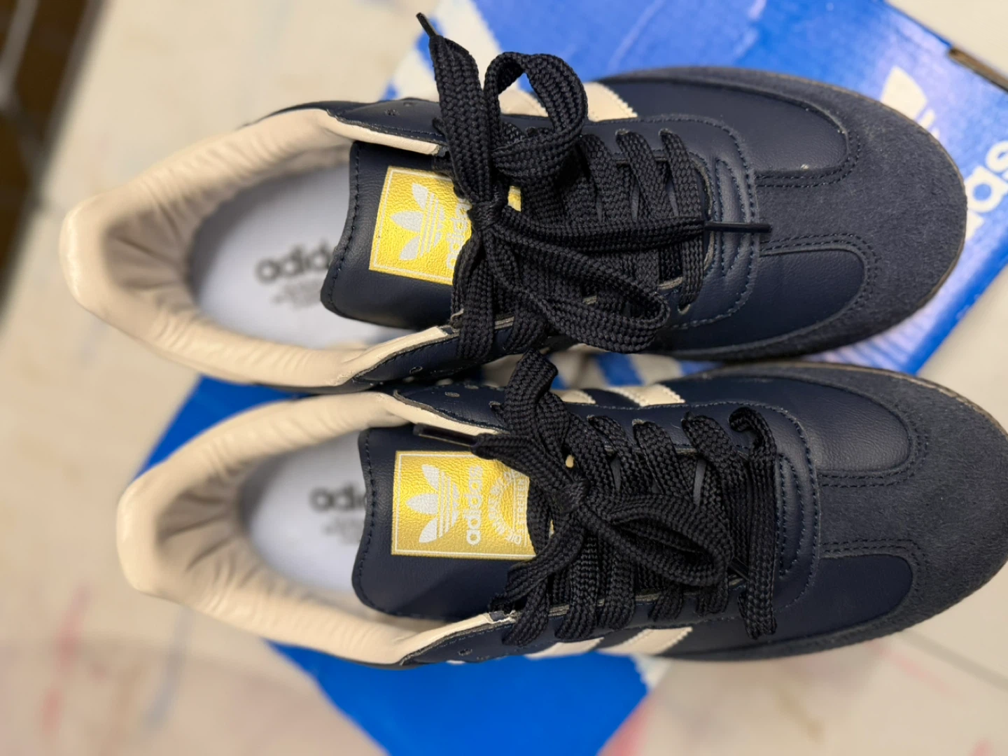 Adidas Samba OG Shoes - Navy/Cream - photo 5