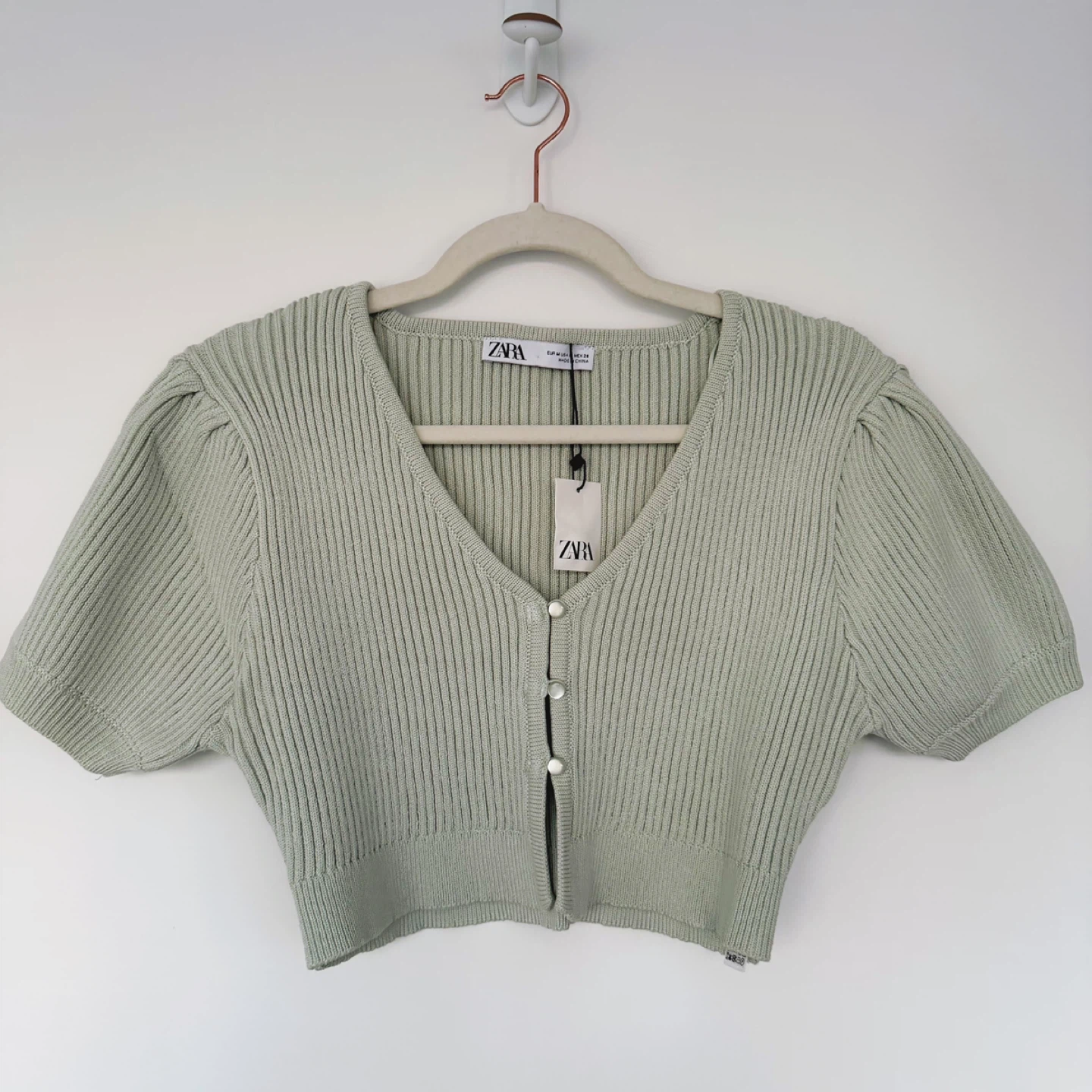 BNWT Zara Ribbed Crop Cardigan - photo 3