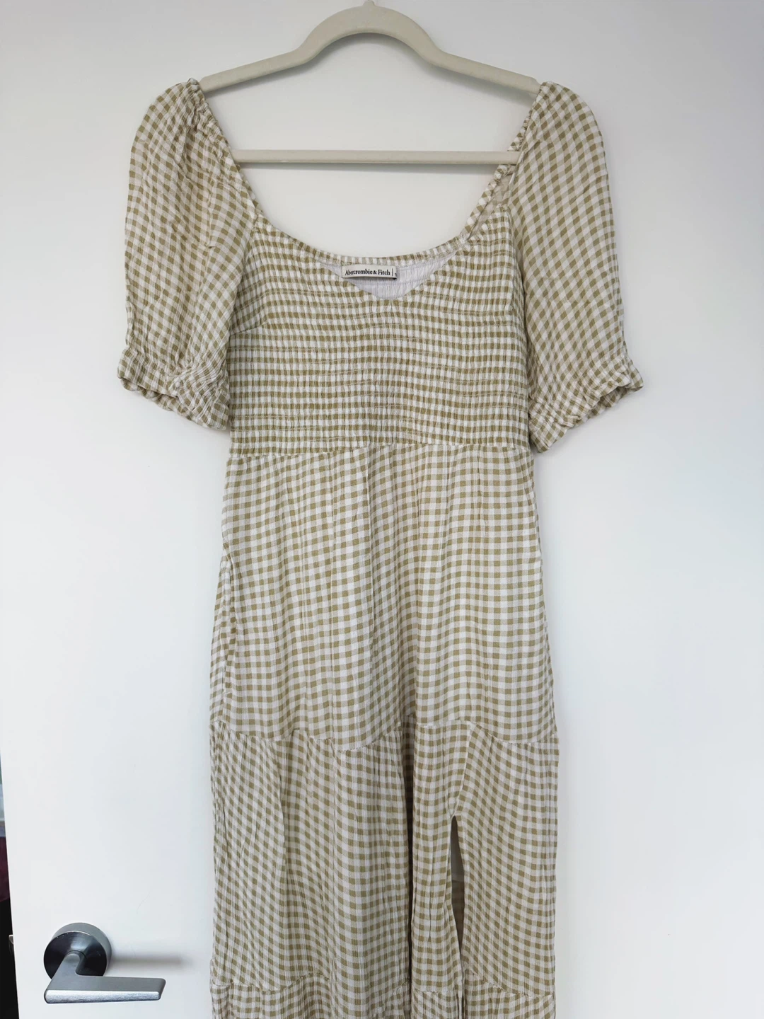 Abercrombie & Fitch Short-Sleeve Smocked Midi Dress - photo 3