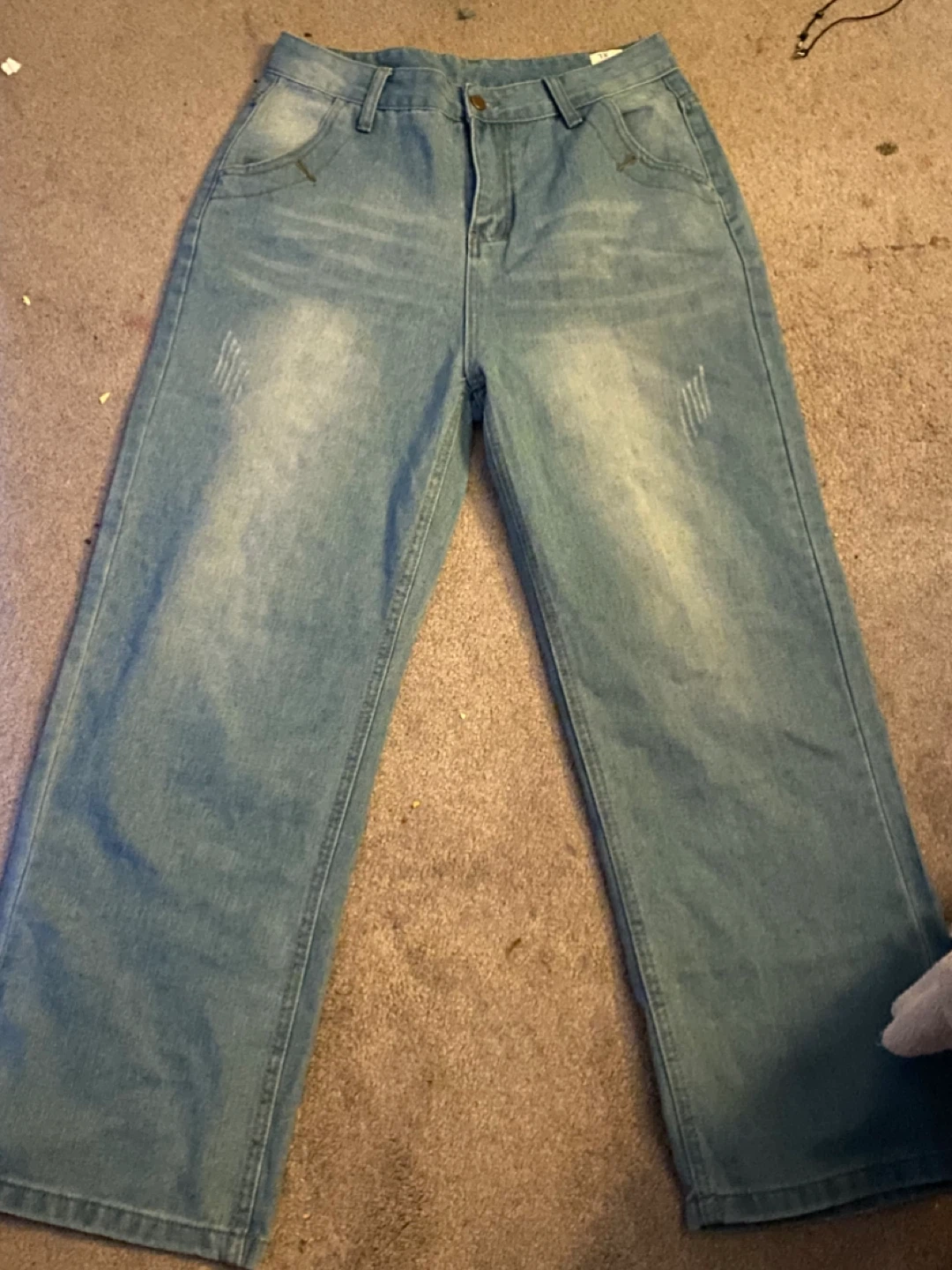 Light Wash Wide Leg Jeans - Size XL