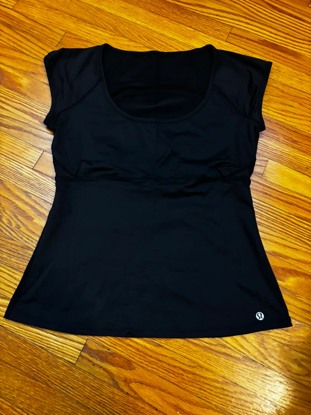 Lululemon athletica Black Short-Sleeve Scoop Neck Top