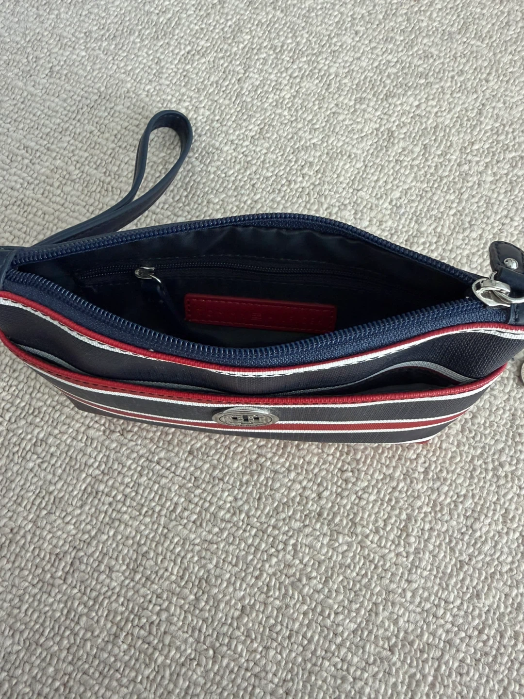 Tommy Hilfiger Wristlet Pouch Navy Red White Stripe - photo 3