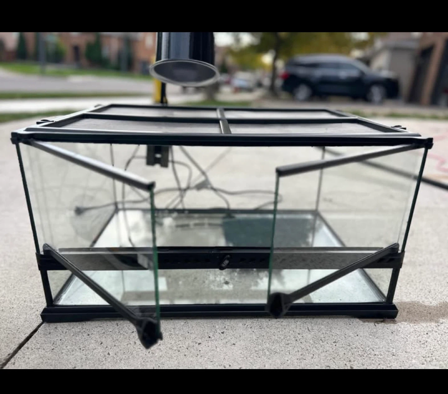 Glass Terrarium with Heat Lamp - photo 2