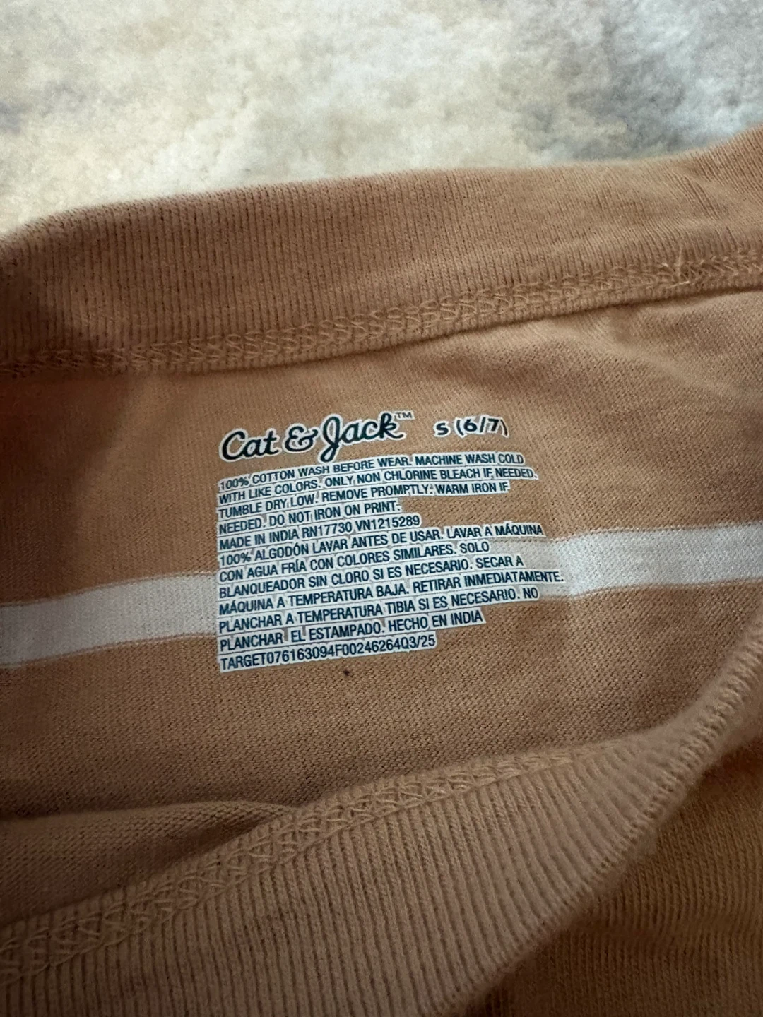 Cat & Jack Striped T-Shirt Size S (6/7) - photo 4