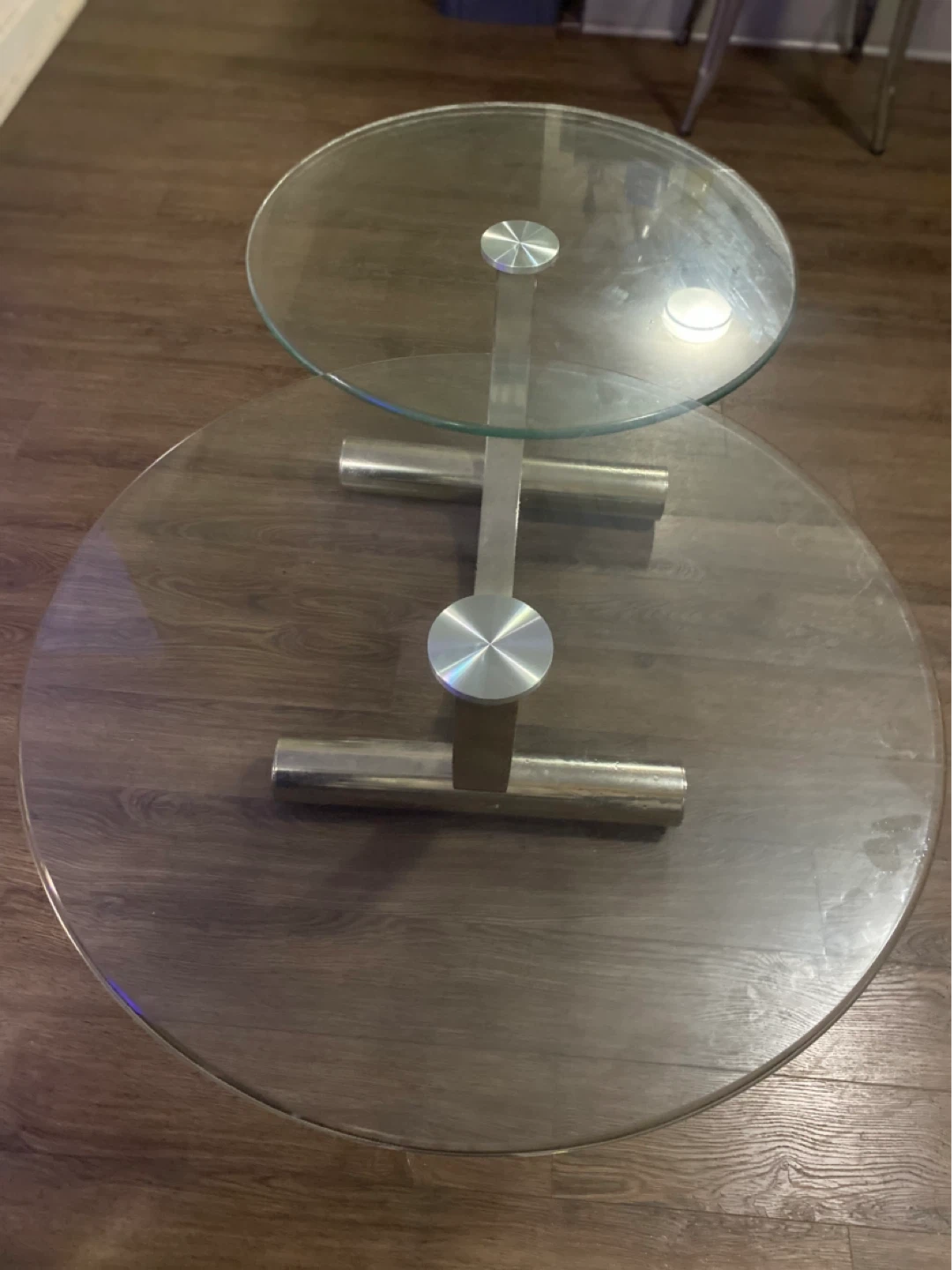 Glass and Metal Coffee Table - photo 4