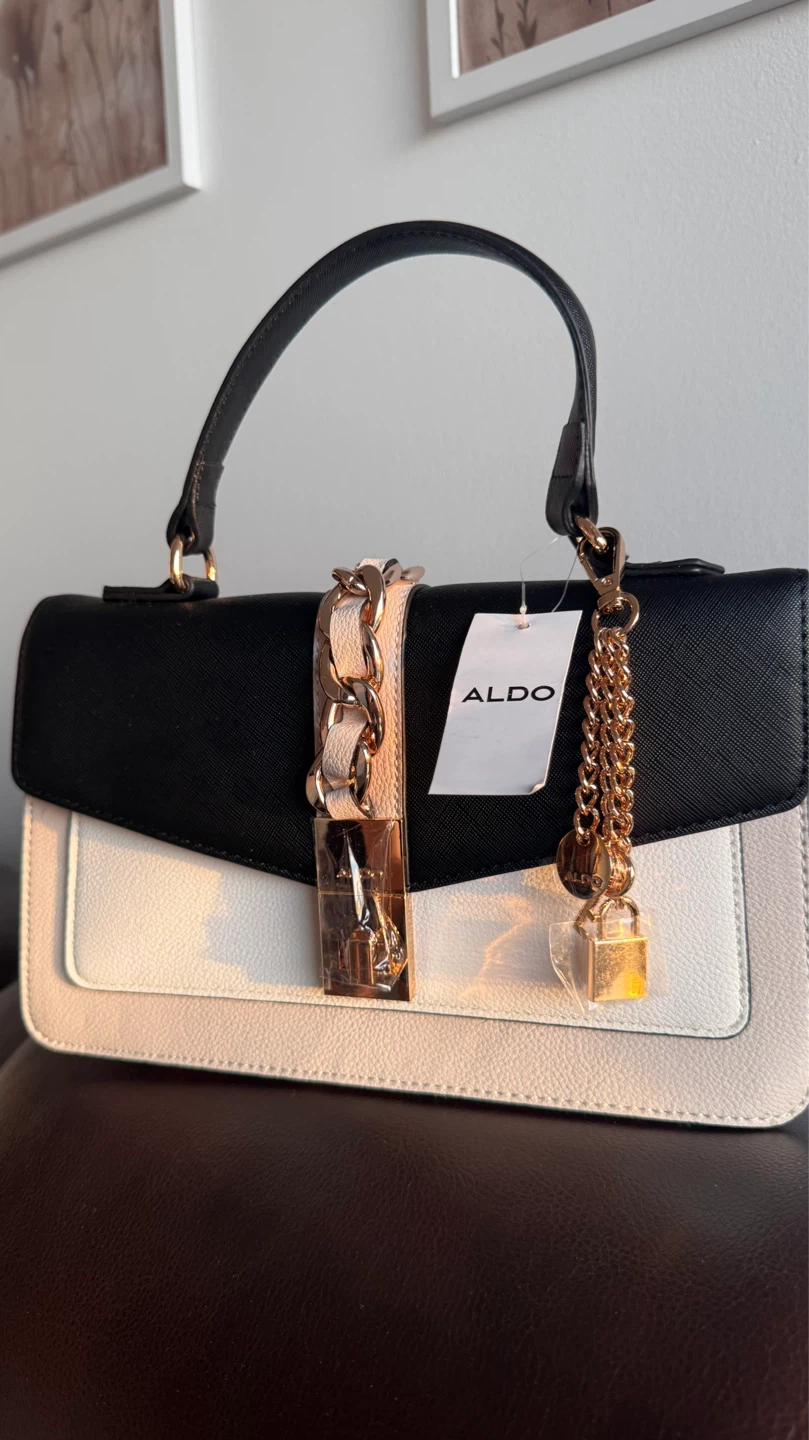NEW ALDO Satchel Handbag - Black, White, and Pink - photo 2
