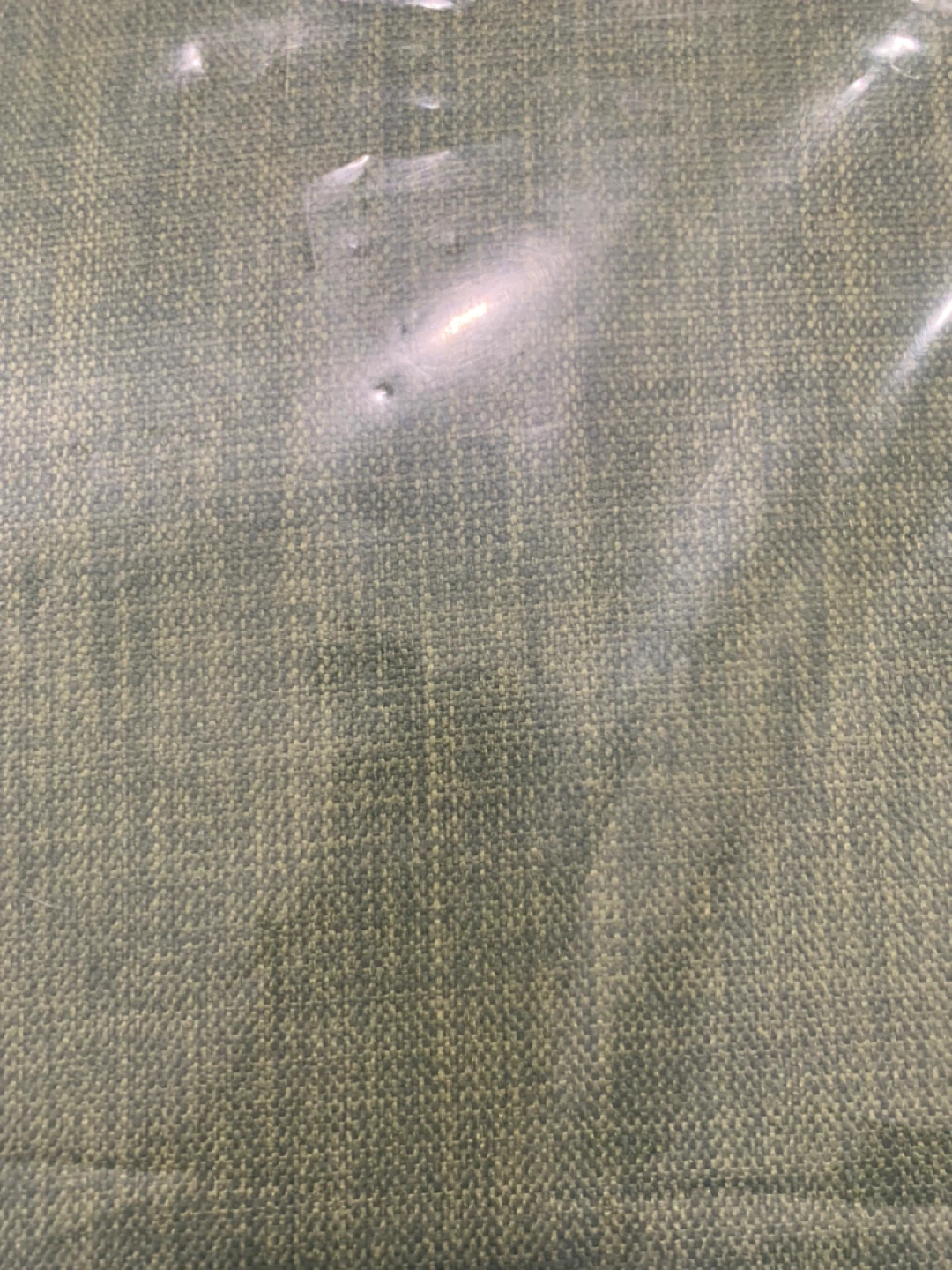 Sage Green Solid Faux Linen Room Darkening Curtains (50" x 96") - photo 3