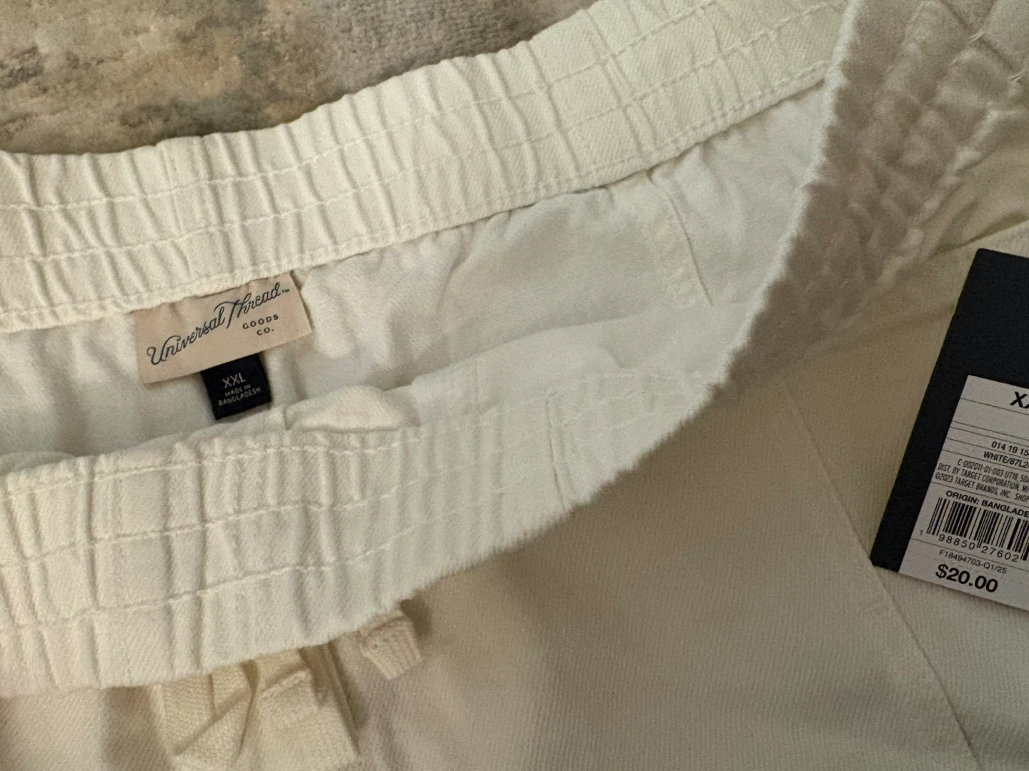 Universal Thread XXL White Pull-On Shorts