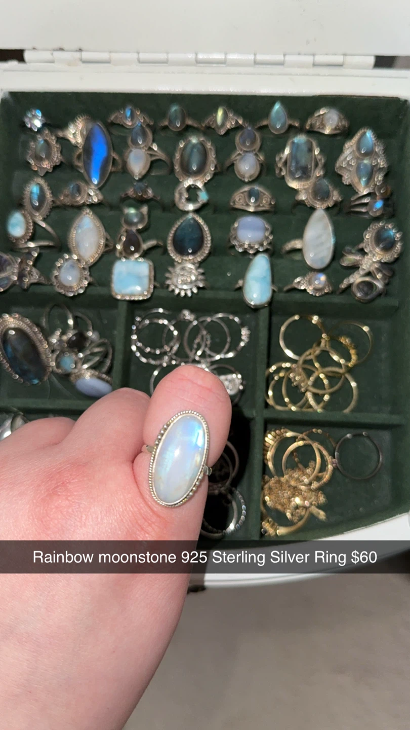 925 Sterling Silver Moonstone Ring
