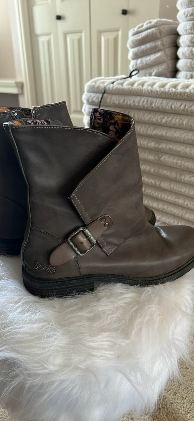 Blowfish Women's Brown grey Faux Leather Buckle Boots - photo 2