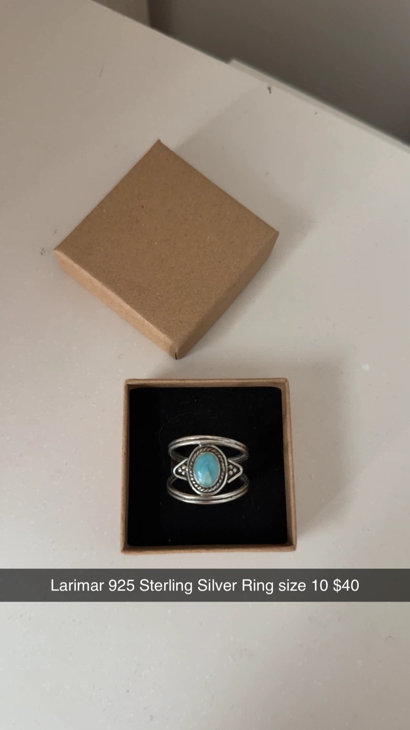 Larimar 925 Sterling Silver Ring - photo 2