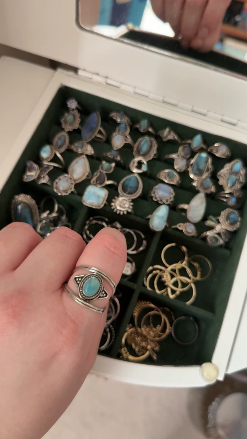 Larimar 925 Sterling Silver Ring