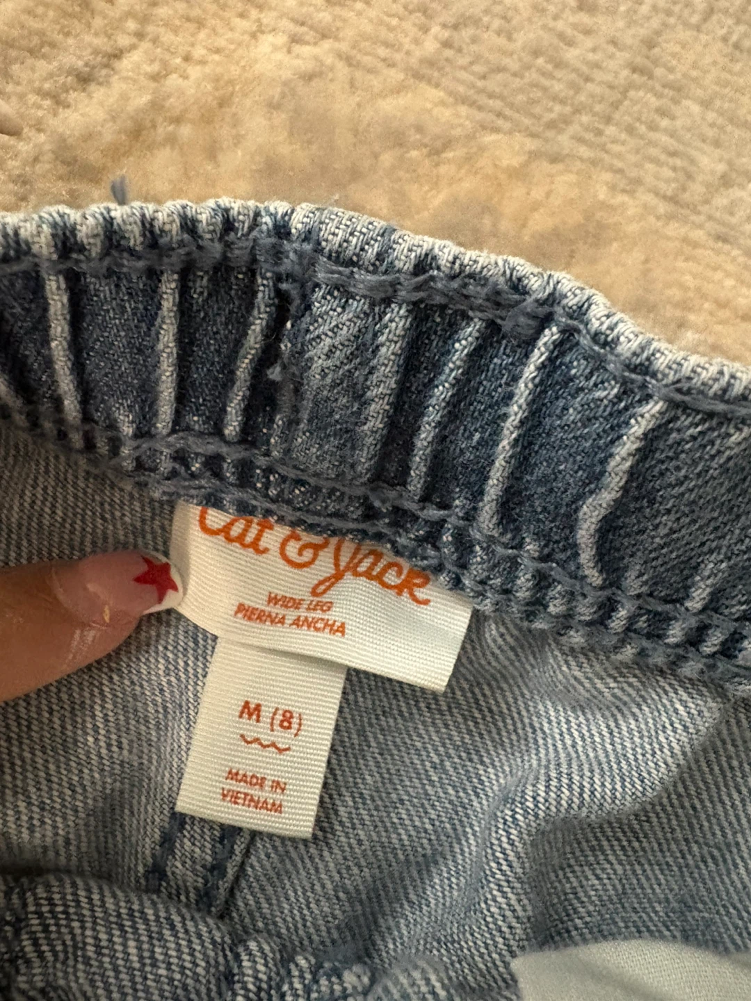 Cat & Jack Wide Leg Jeans - Size M (8) - photo 4