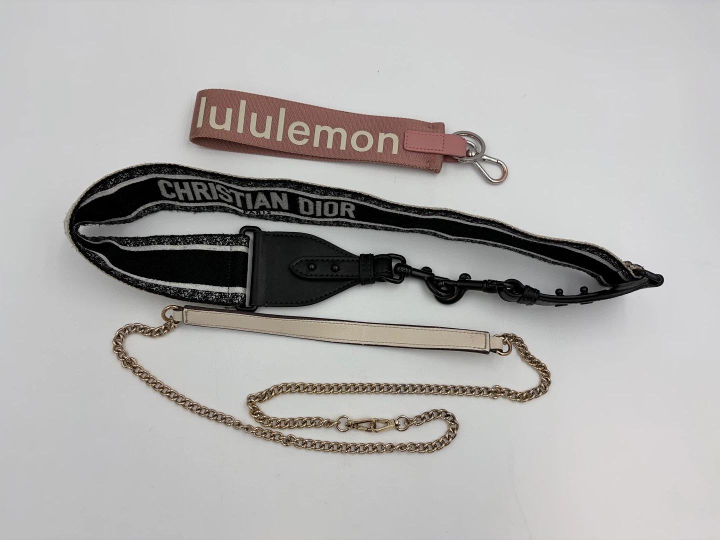 Dior, Lululemon Strap & Gold tone chain strap - priced as listed - photo 4