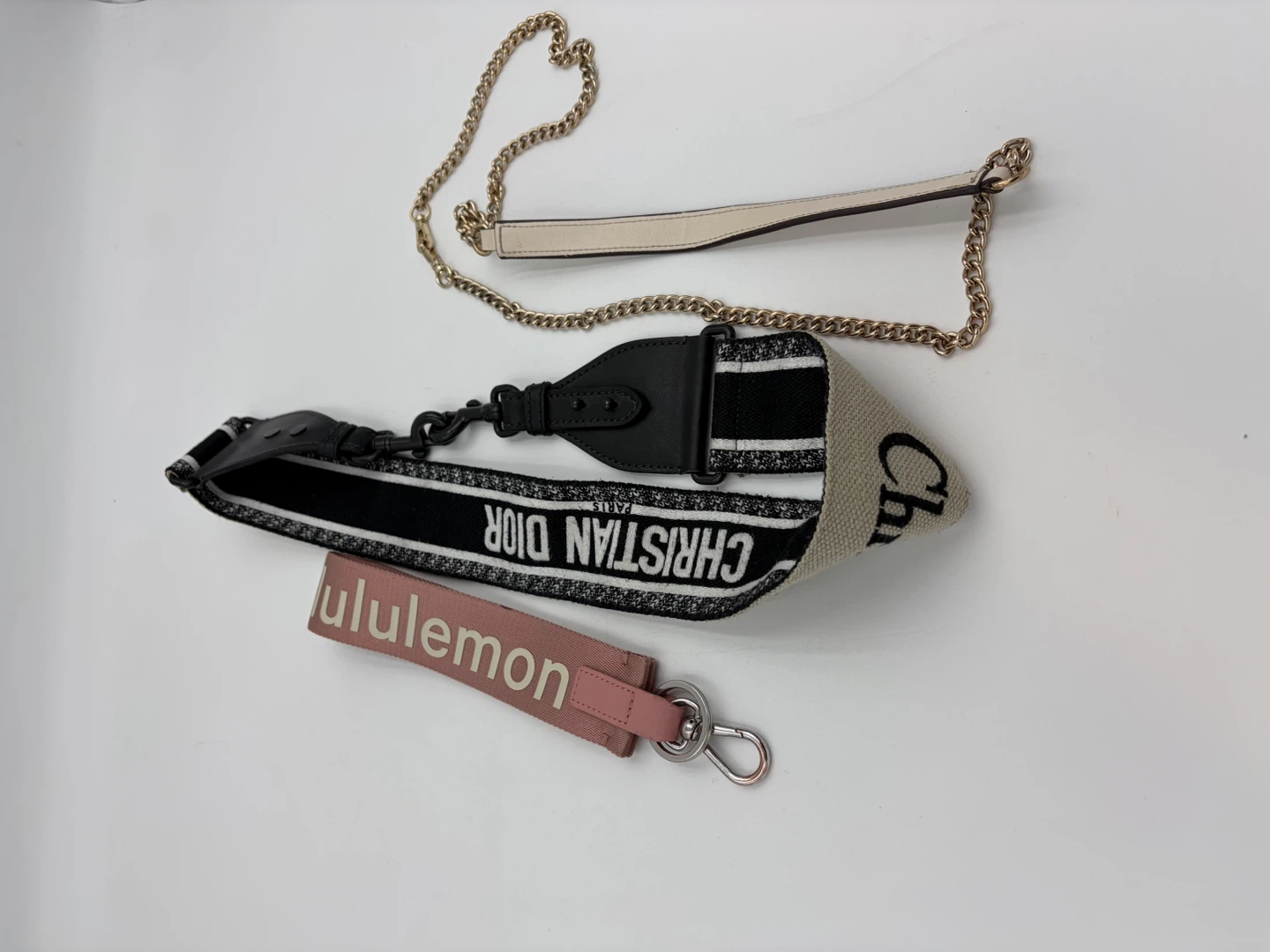 Dior, Lululemon Strap & Gold tone chain strap - priced as listed - photo 3