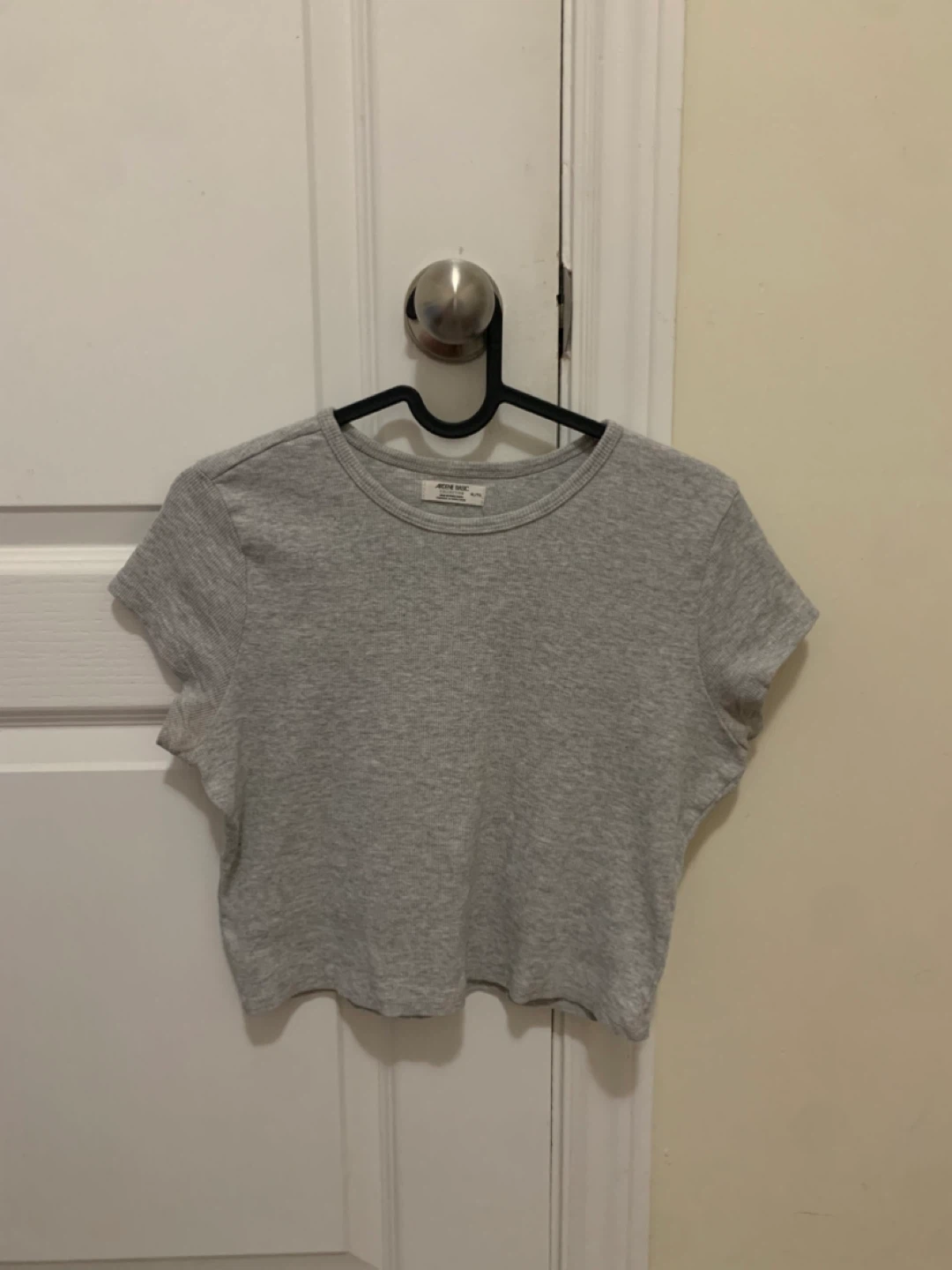 Grey Basic Crop Top