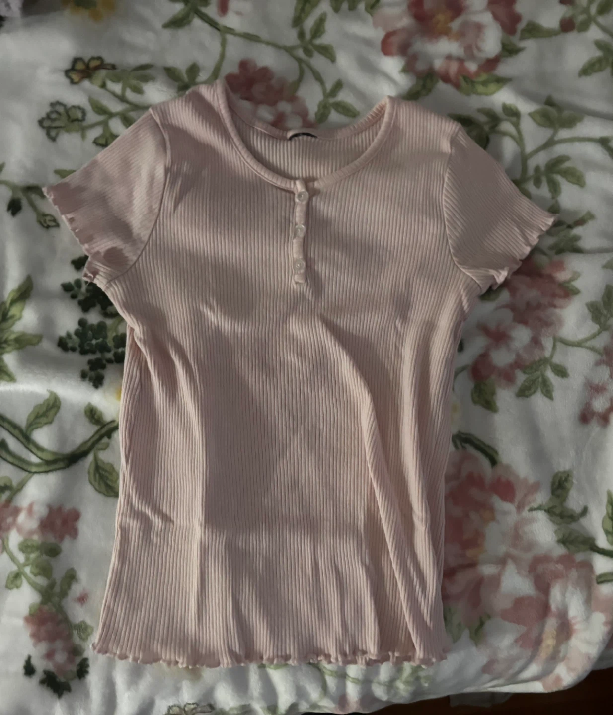 Light Pink Ribbed Top