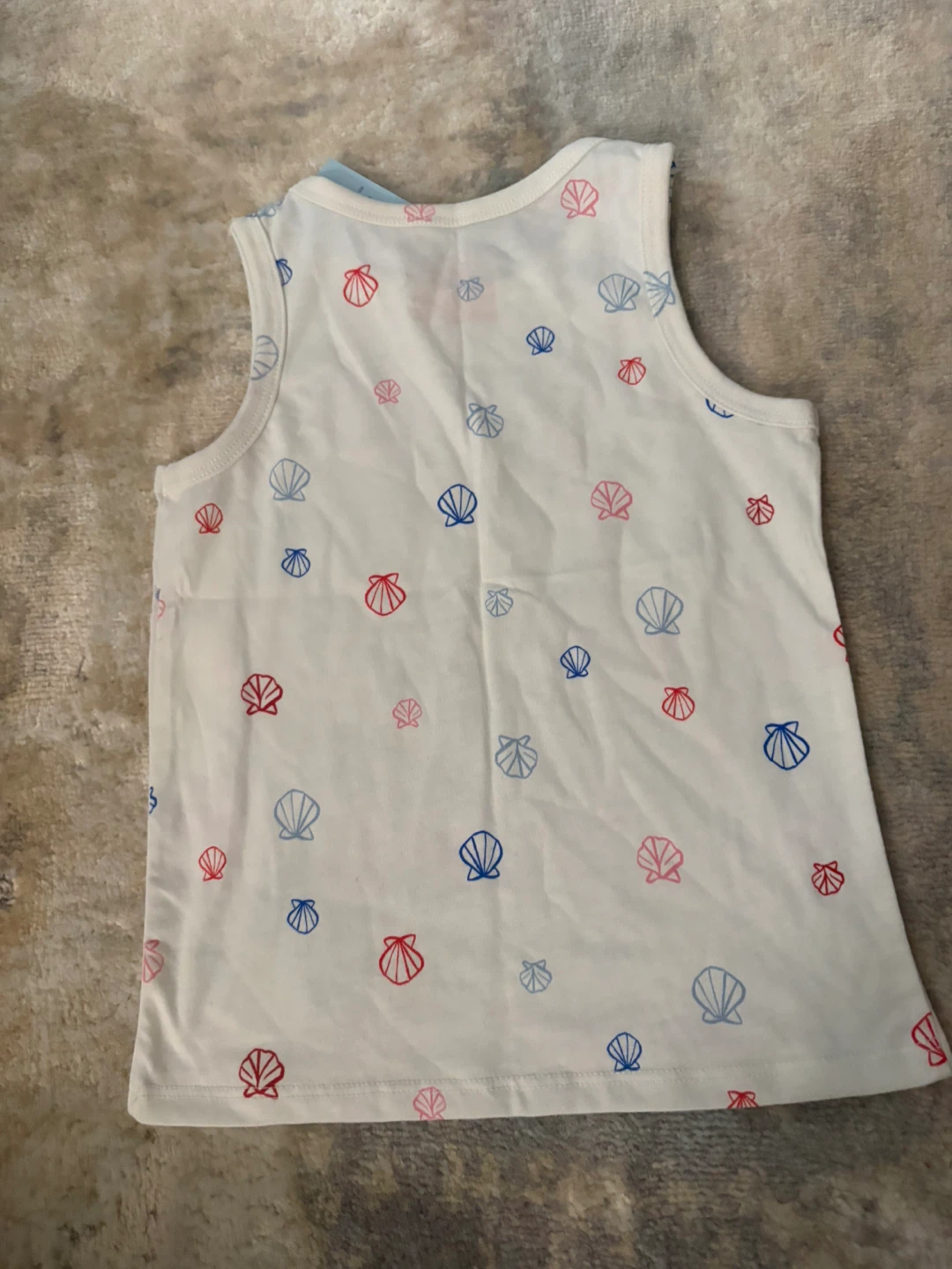Cat & Jack White Seashell Print Sleeveless Tank Top - 3T - photo 2