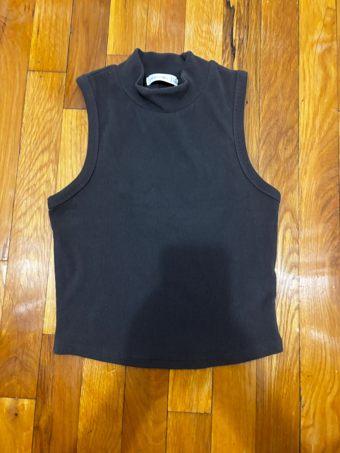 Dark Grey Sleeveless Crop Top - photo 2