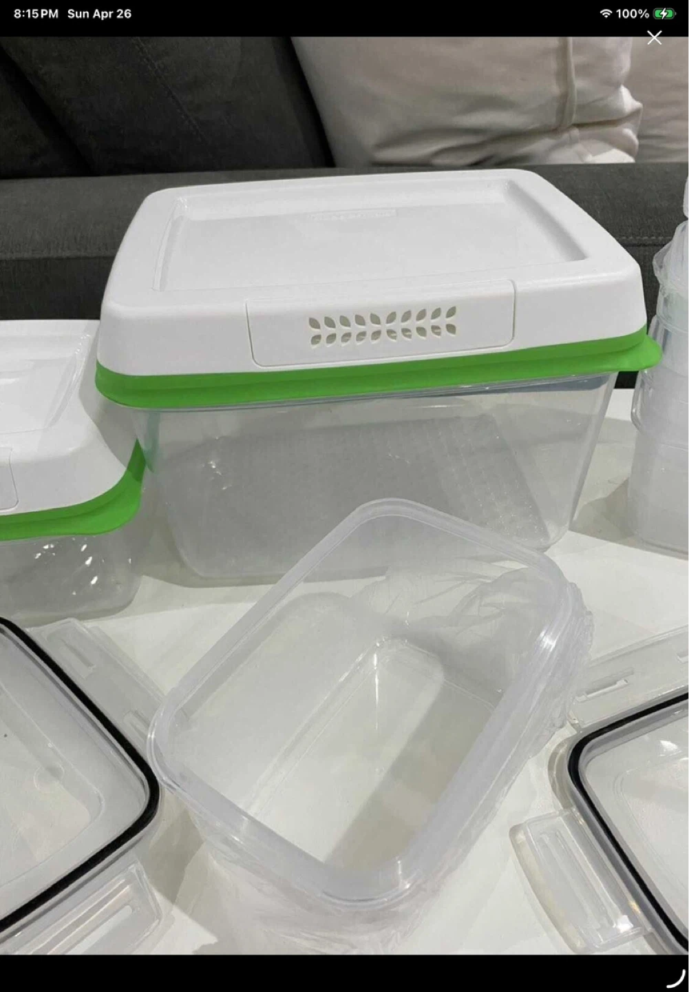 Set of Plastic Food Storage Containers with Lids - photo 5