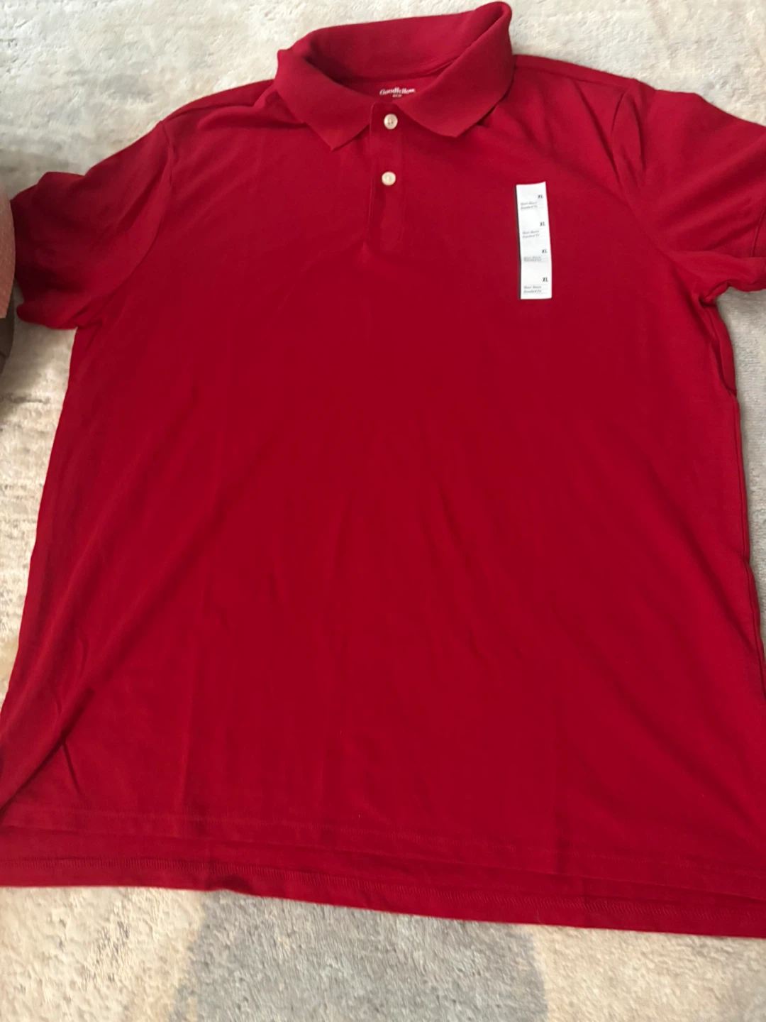 Goodfellow & Co Red Short Sleeve Polo Shirt XL - photo 3