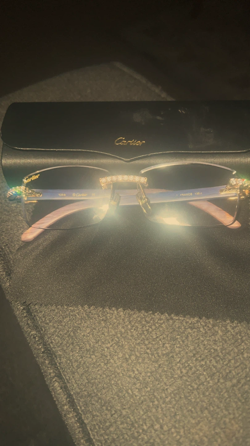 Cartier Rimless Eyeglasses with Rhinestones