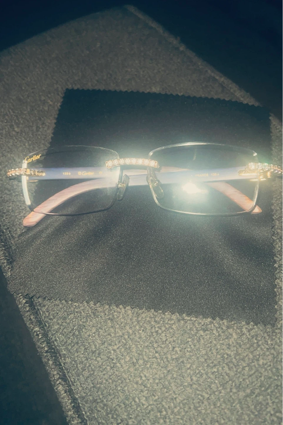 Cartier Rimless Eyeglasses with Rhinestones - photo 2