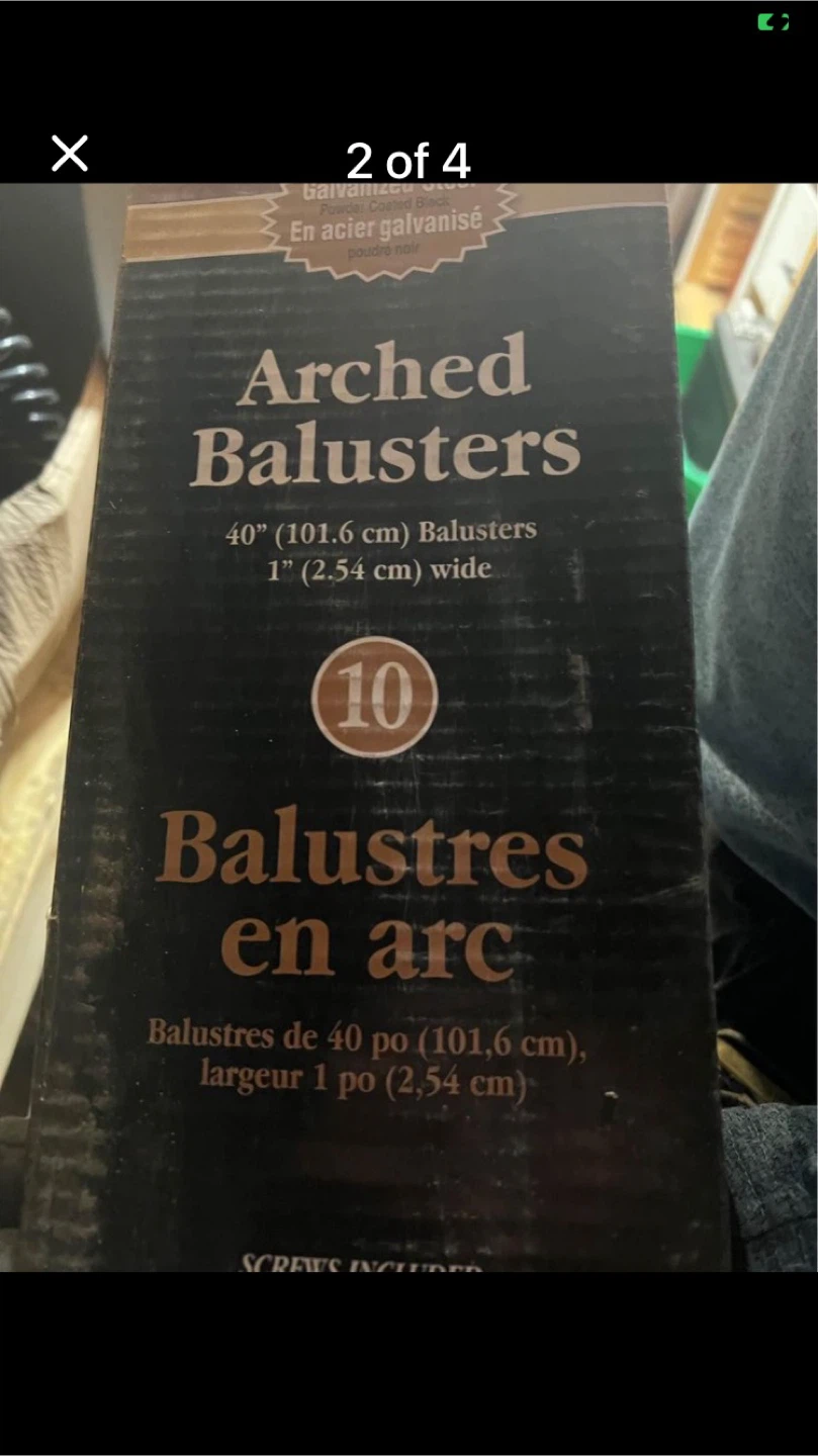 Arched Balusters - 11 pieces  - 40" Galvanized Steel