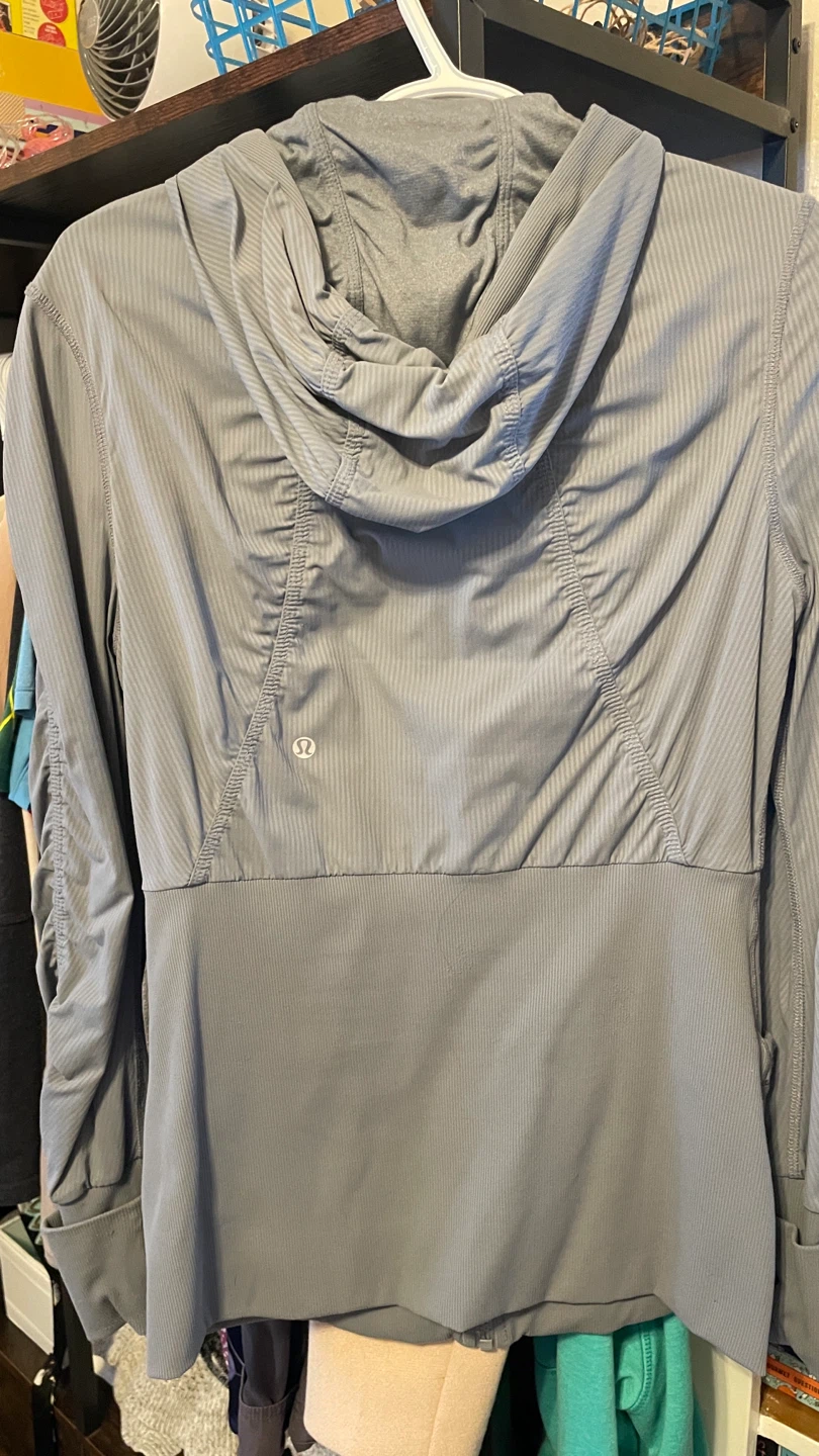 Lululemon Grey Striped Hoodie Jacket - photo 2