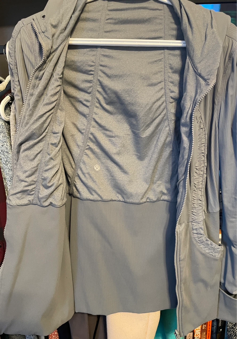 Lululemon Grey Striped Hoodie Jacket - photo 3